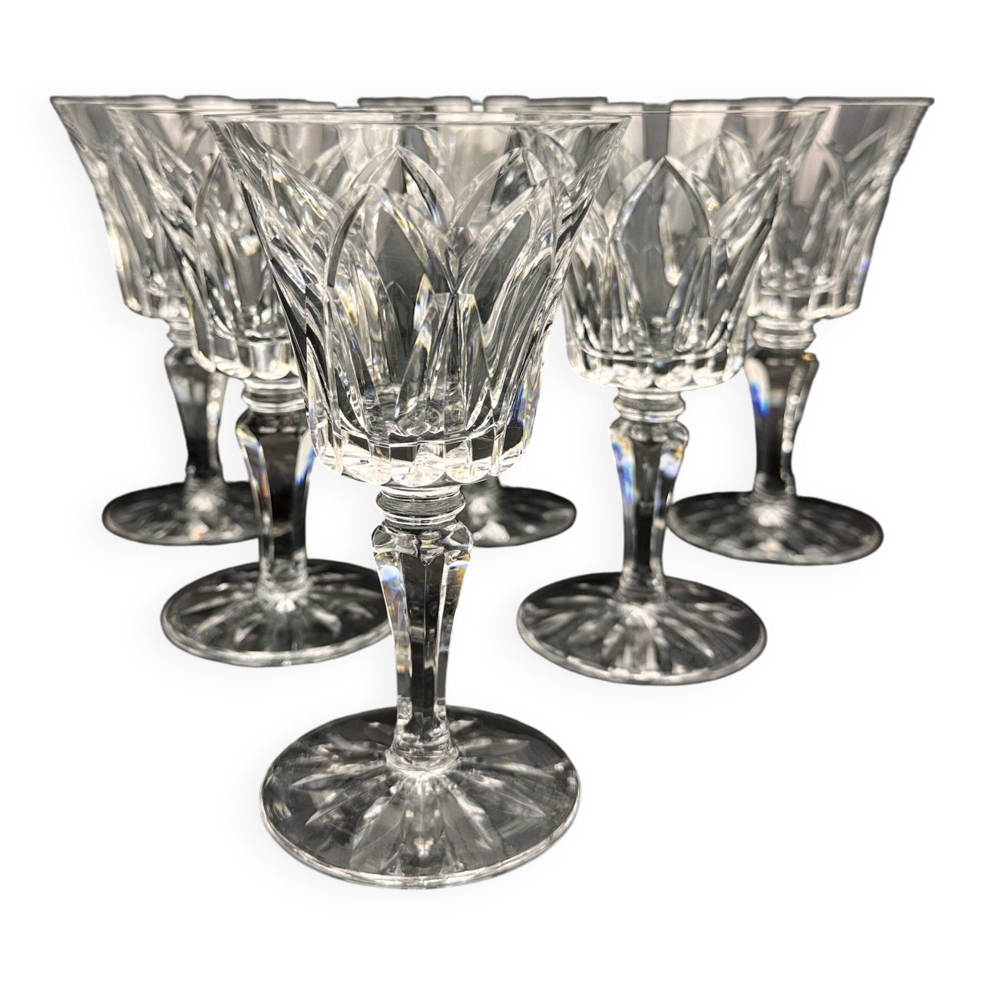 Set of 6 Cristal Saint Louis wine glasses, Camargue model