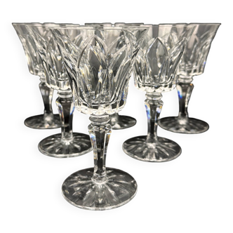 Set of 6 Cristal Saint Louis wine glasses, Camargue model