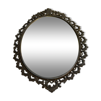 Art deco oval mirror