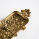 Small Bowl Ashtray in Brass Metal Mid-20th Century Golden Flowers Italy 1970s