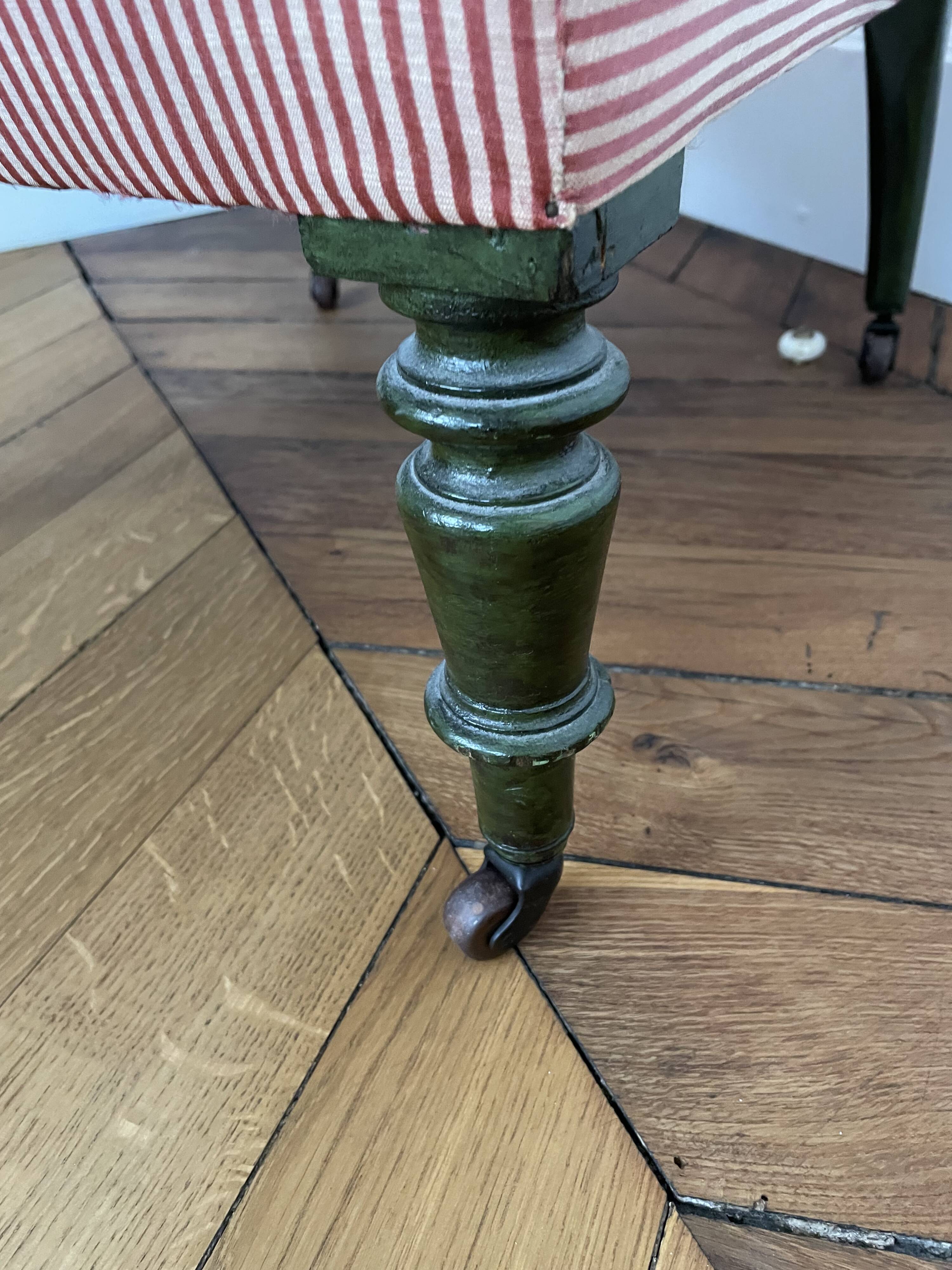 Antique Salon Armchair - Napoleon III Chaise Longue