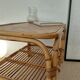 Vintage rattan coffee table from the 70s - organic lines, Riviera spirit.