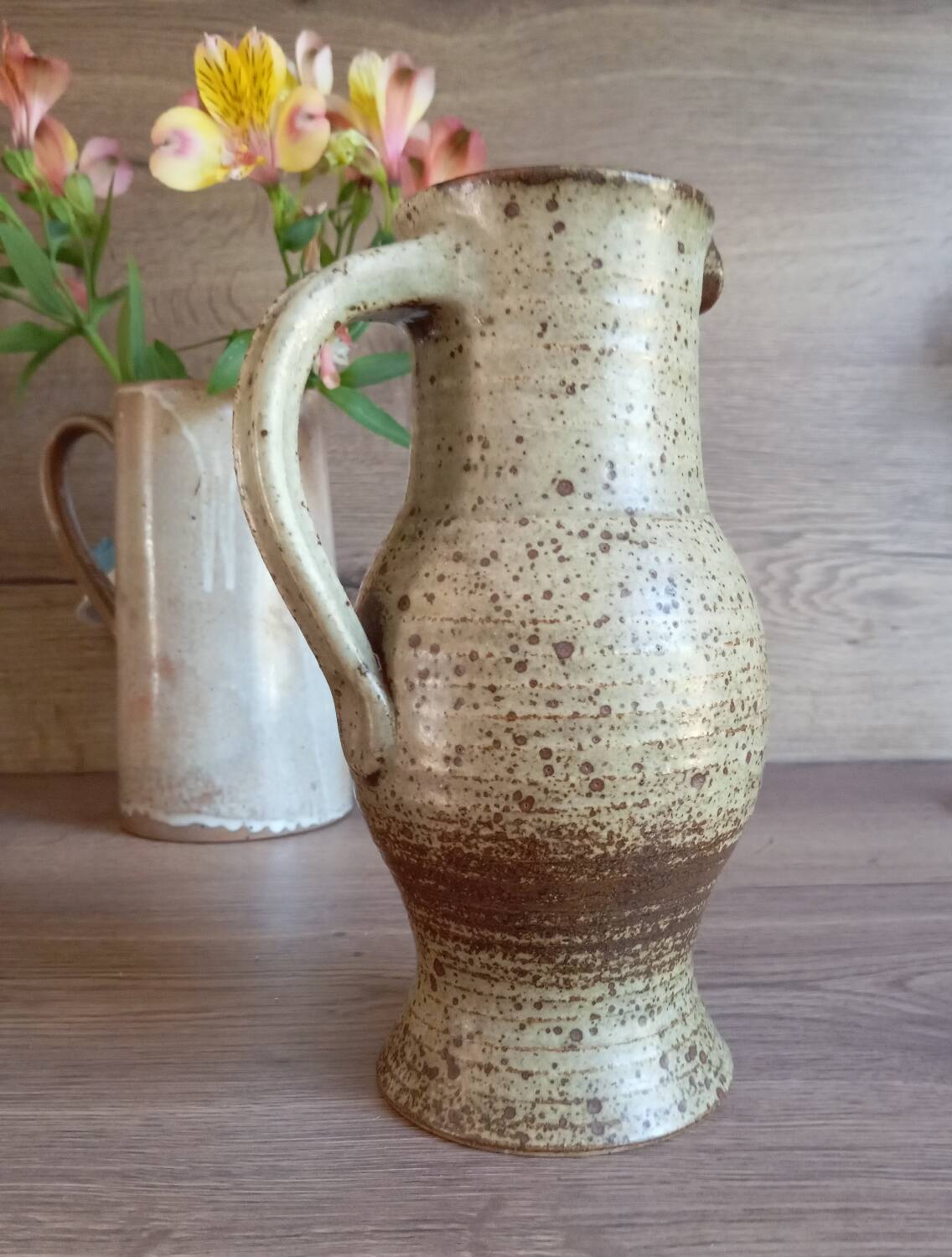 Pyrite stoneware pitcher signed Jean Tessier Le Cep 1970