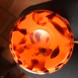 Blown glass basket vase