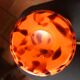 Blown glass basket vase