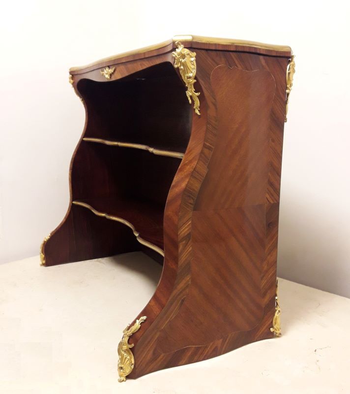 Library shelf, marquetry and gilded bronzes Napoleon III