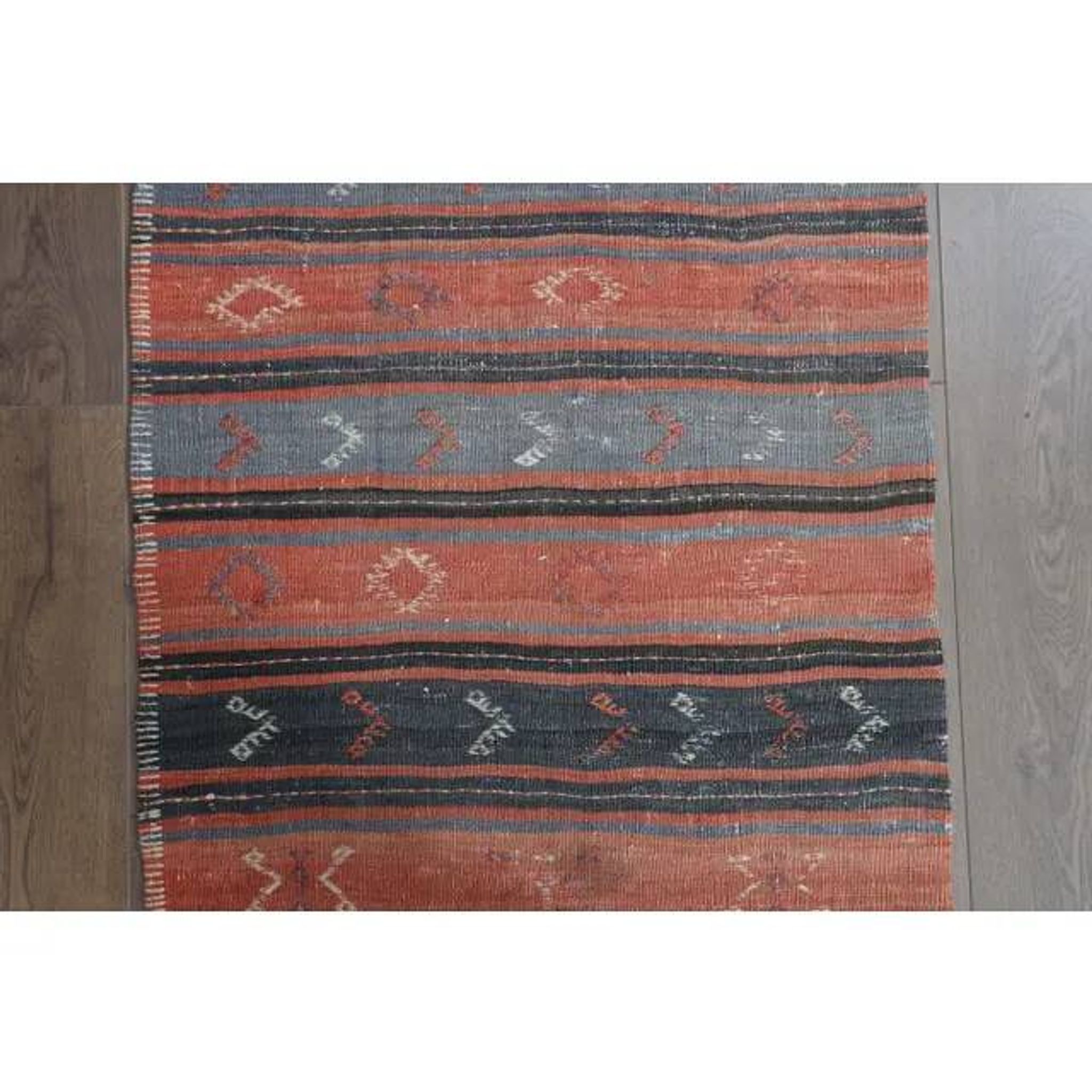 1970s Turkish Oushak Handmade Wool Cotton Red Runner Rug 74x338