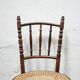 Old wooden cane bistro chair by Fischel editions