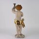 Ancient sculpture of a putto in carved and gilded wood, Italy, 19th century.