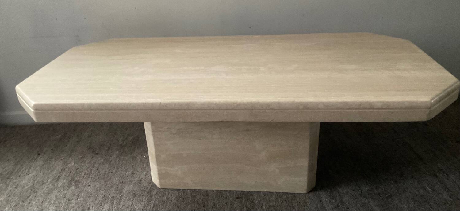 70s Travertine Coffee Table