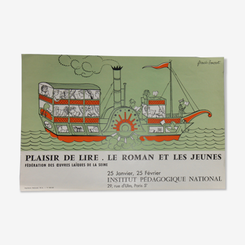 Affiche pédagogique " Le plaisir de lire. Le roman et les jeunes ".