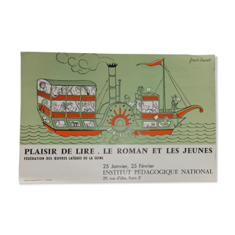 Affiche pédagogique " Le plaisir de lire. Le roman et les jeunes ".