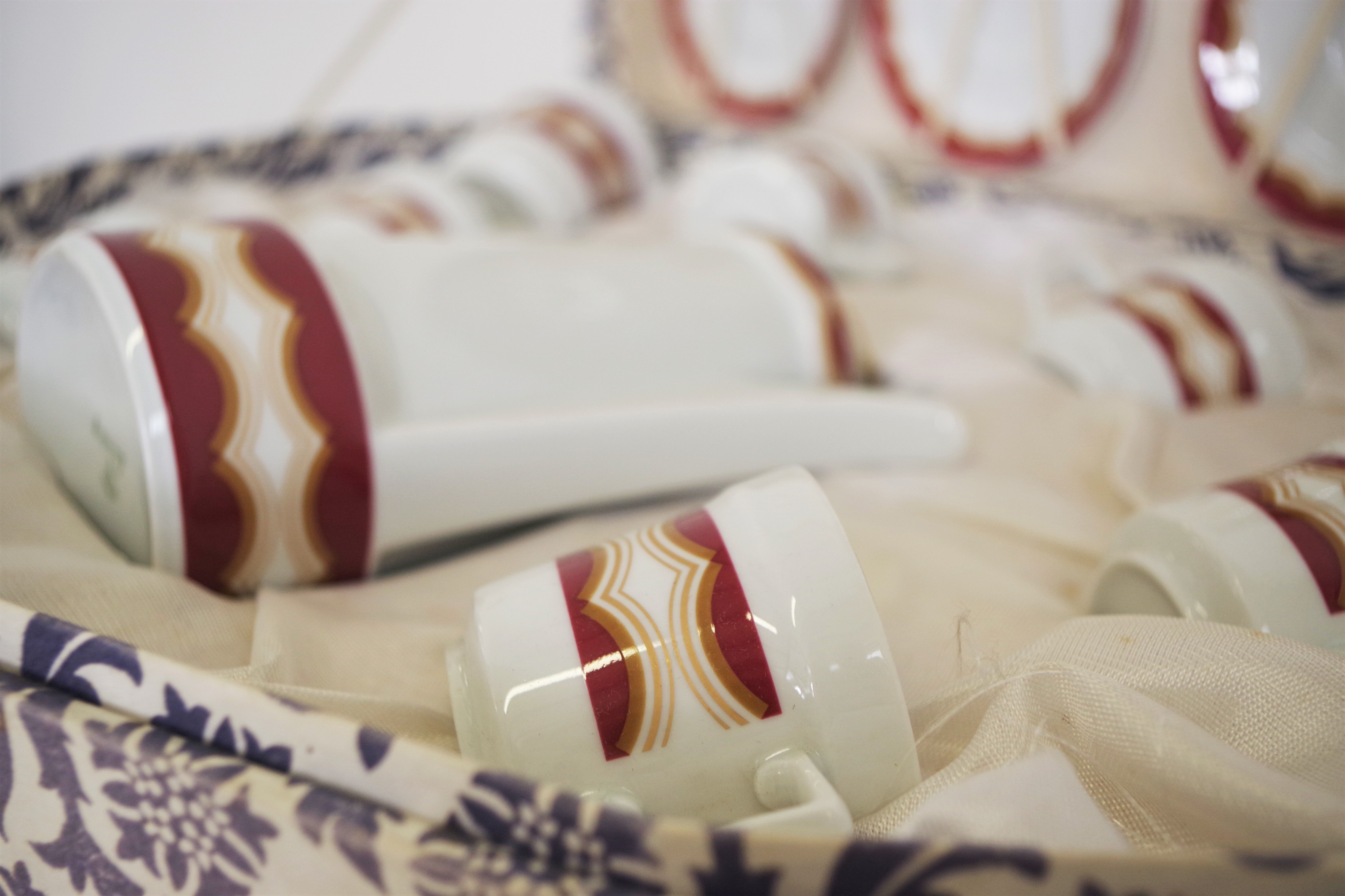 Vintage schirnding coffee service in porcelain, germany, 1970s, set of 21