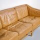 3-seater sofa in cognac leather, Georg Thams, 1960s, Grant Mobelfabrik, publisher