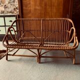 2-seater rattan sofa