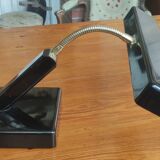 Design lamp in black lacquered wood