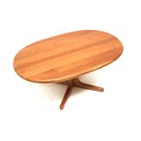 Table basse vintage au design danois en bois de teck massif fabriquée dans les années 60