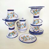 Tea set turned and hand painted 1970