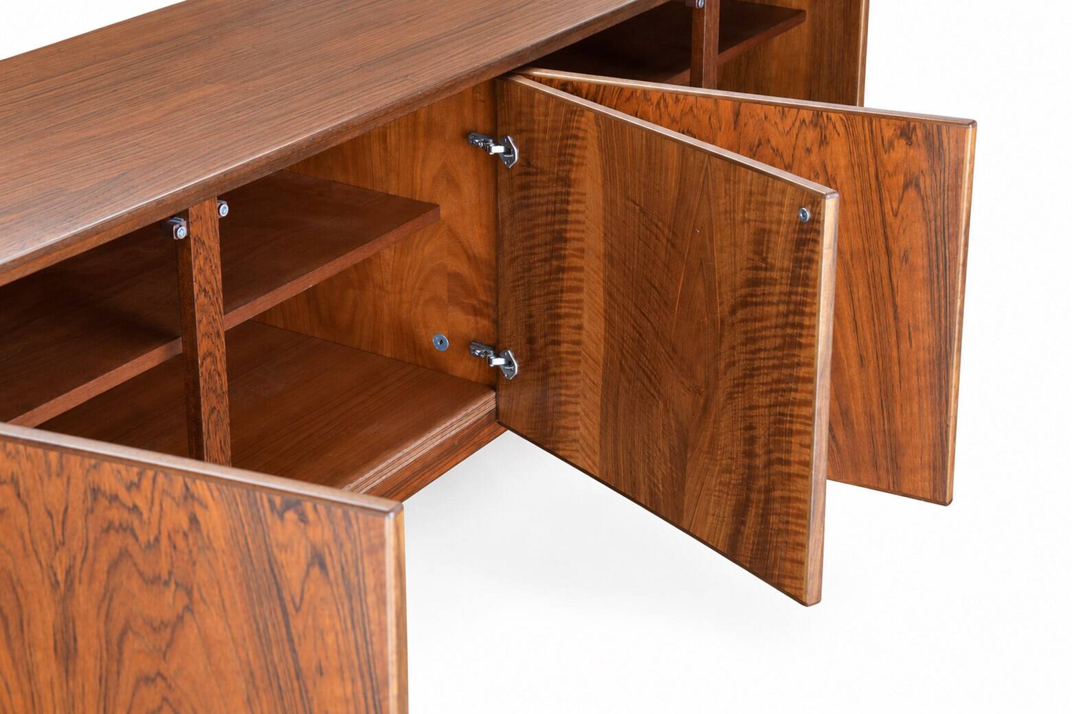 Large walnut sideboard – Restored vintage Scandinavian buffet