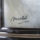 Oil on wood framed and signed henri merlet : 2 herrings