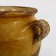 Glazed yellow confit pot, south west of France. Storage jar. Pyrenees 19th century