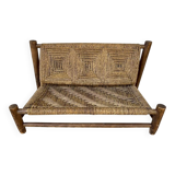 Wooden and rope bench from the 1950s,  Vibo