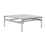 Table basse years 70' marble and chromium acier