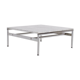 Table basse années 70' marbre et acier chromé