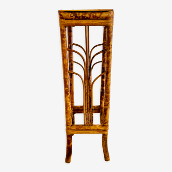 Guéridon sellette bambou vintage