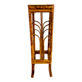 Vintage bamboo saddle pedestal table