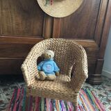 Children's armchair in braided sea rush