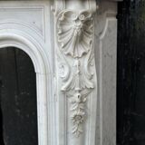 Louis XV style fireplace in Carrara marble circa 1880