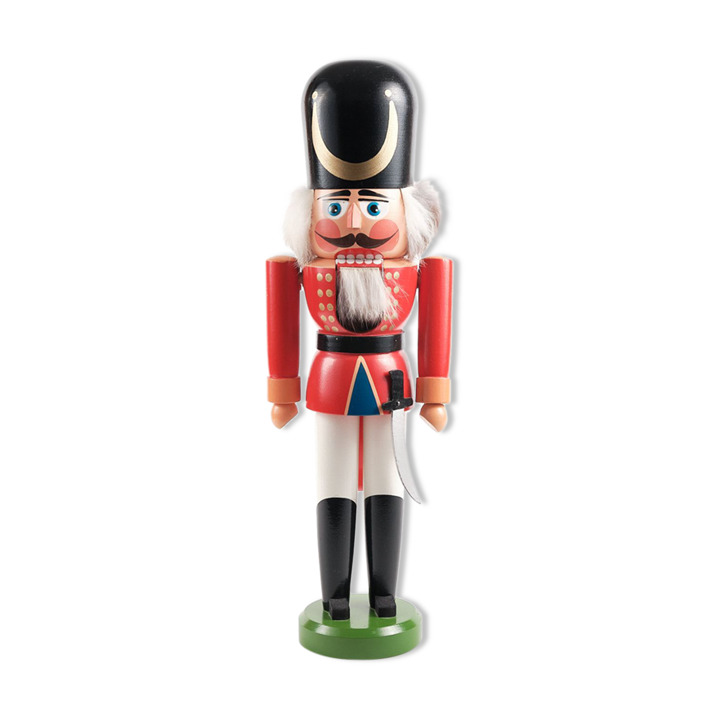 Nutcracker of the Erzgebirge, sculpted, vintage, GDR, hussar.