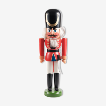 Nutcracker of the Erzgebirge, sculpted, vintage, GDR, hussar.