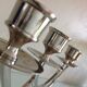 70-year-old chrome/vintage metal straight-line chandelier
