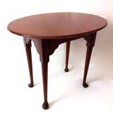 Table à thé de style ancien ovale en bois d'érable massif drexel heritage étiquette originale table design 1970