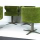 Set of four green Gianni Moscatelli Swivel Poney Chairs for Formanova, 70s