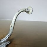 Pair of enameled cast iron coat hooks, 19th