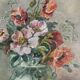 Antique oil painting still life with flowers 1936, signed