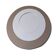 Round brown glass wall mirror attributed to Cristal Art, Italy, 1970s.