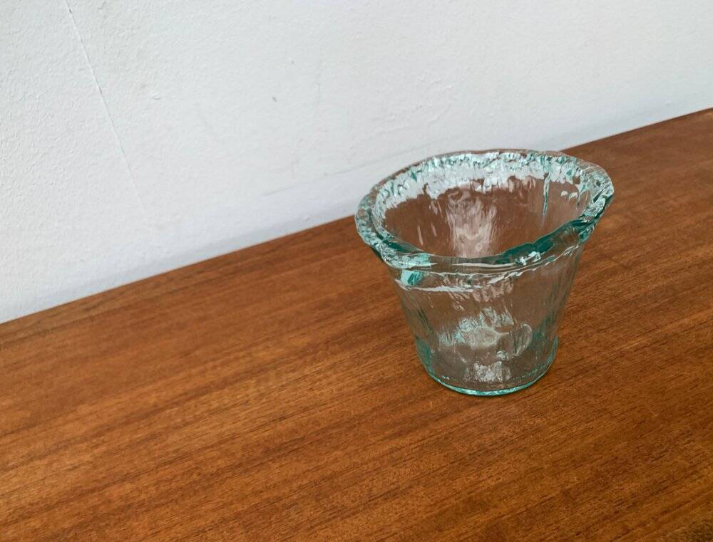 Vintage Scandinavian frosted glass bowl, 1970s