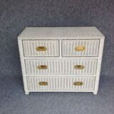 Rattan chest of drawers