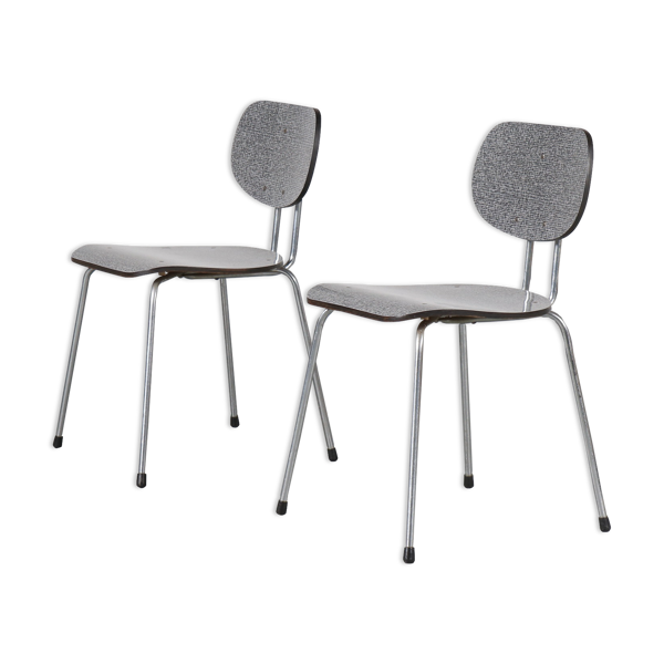 Paire de chaises « CT2 » par Willy van der Meeren pour Tubax, Belgique 1950
