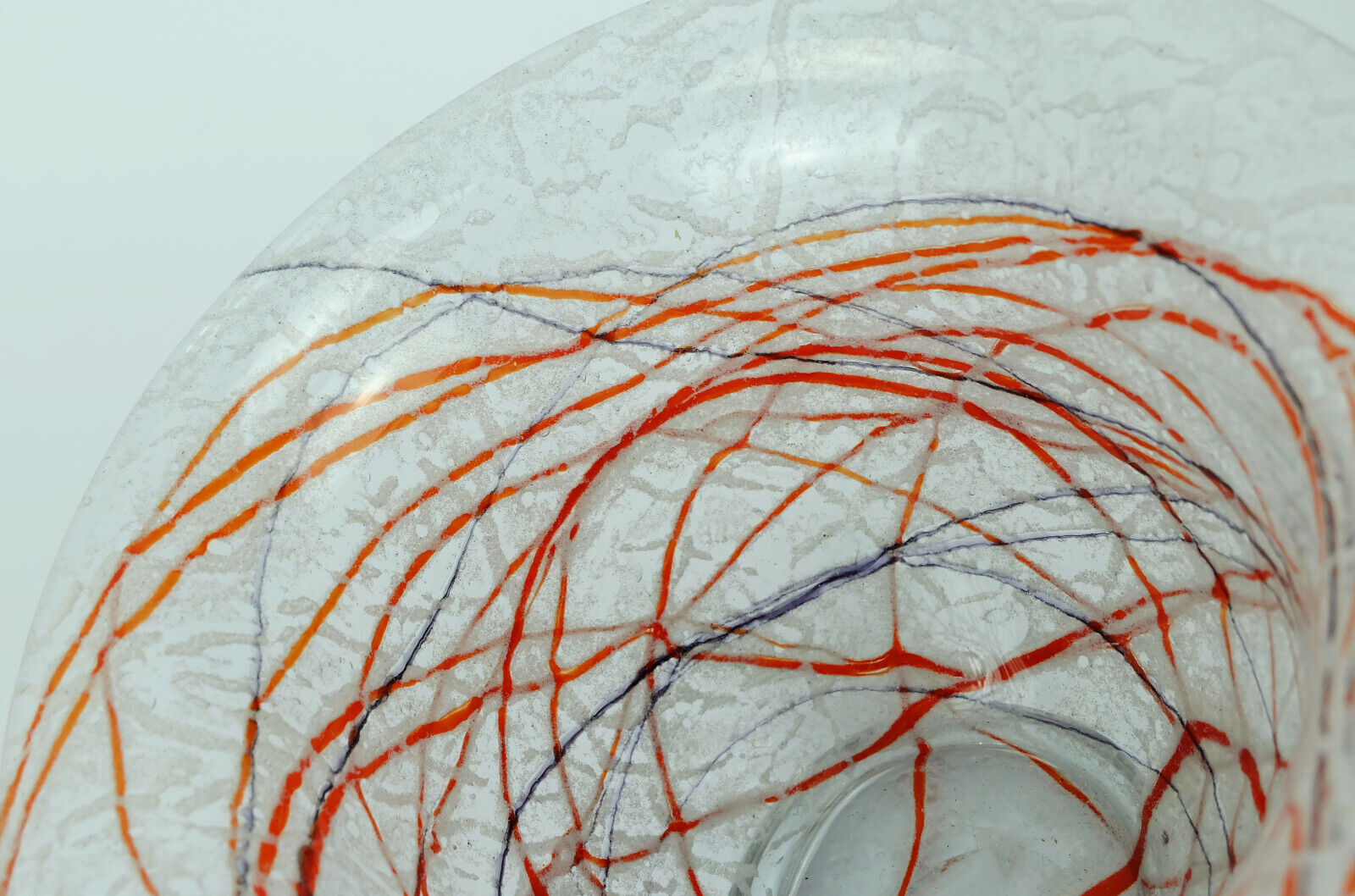 loetz klostermühle art deco glass VASE or bowl 1930s orange red purple white