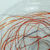 loetz klostermühle art deco glass VASE or bowl 1930s orange red purple white