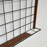 Iron and wood wall coat holders, 1960