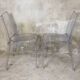 Pair of transparent polycarbonate chairs