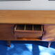 60s teak row, two sliding doors