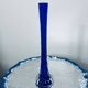Vintage blue spiral soliflore vase