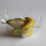 Plexiglass handkerchief bowl and vase, Germany 1970s, set of two.